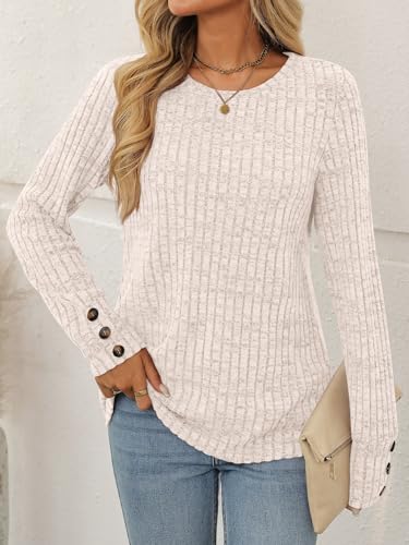 AUTOMET Women's Long Sleeve Shirts Fall Sweaters Lightweight Cute Tunic Tops Trendy Fashion Clothes 2025 Outfits2