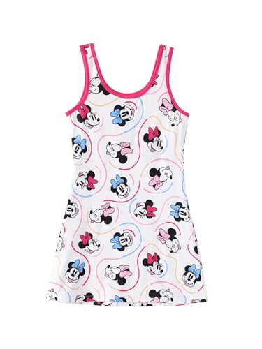 Image of Disney Stitch Princess Frozen Elsa Minnie Mouse Girls Tank Dress Sleeveless A-Line Sundress Summer Beach Clothes 2-9 Years