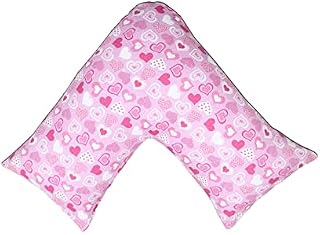 GMTEXTILES Pure 100% Egyptian Cotton Printed and & None Allergenic,V Shaped Orthopaedic/Pregnancy/Nursing Pillowcase (Pattern 3)