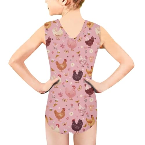 Image of Swimsuits for Girls 3-14 Summer Kids Bathing Suits Gymnastics Leotards One Piece Swimwear