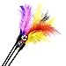 Lily Brown Feather with Colorful Funny for Cat Stick Catcher Beautiful Wand Pet Interactive Toy Funny for Cat Stick Entertainm Kitten Toys Interactive Cat Toys Feather Cat Toys Mice Animal Toys Ball
