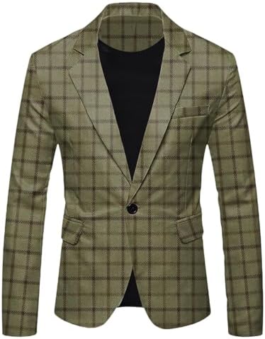 Generisch Geruit colbert voor heren, slimfit, casual, moderne blazer