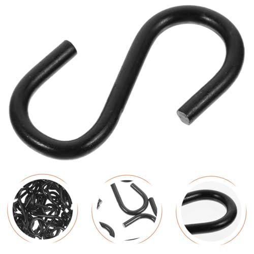 EXCEART Mini-S-Haken 100 StüCk S-Haken Schwarz Metallhaken Aus Eisen FüR KüChe TüR Garderobe AufhäNgehaken Klein Vielseitig Einsetzbar FüR Zuhause Und Mehrzweckanwendungen