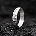 Couples Promise Hammered Silver Ring 4 mm | 925 Sterling Silver Rustic Wedding Bands | Hammered Unisex Rings | Free Engraving by Pellada