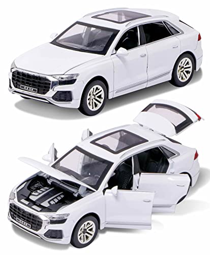 Image of DEUSON ECOM 1:24 Scale Die Cast Metal Toy Car for Kid Model Q8 Light Sound Pullback,Multi
