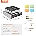 VEVOR Dutch Pancake Maker, 9PCS 76mm Diameter Dorayaki Baker Machine, 850W Commercial Electric Poffertjes Grill, Non-stick Stainless Steel, Temp & Time Control, for Home Kitchen Restaurant Snack Bar