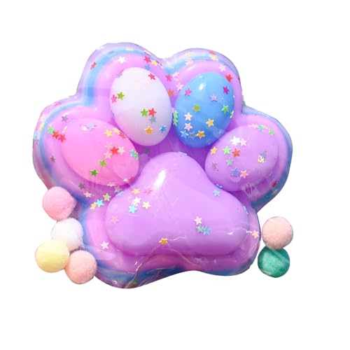 巨大な猫の足スクイーズおもちゃ、柔らかい猫の足のシリコーンスクイーズおもちゃ、猫の足の形をしたかわいいフィジェットおもちゃ、ゆっくりと上昇する動物のピンチジョイトイ、大人と子供のためのスクイーズトイを緩和する面白いストレス