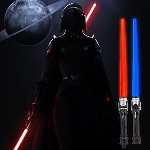 Zehan Zitong 2 Stück Laserschwert Kinder,Duell Lichtschwerter,7 Farben Lichtschwert und