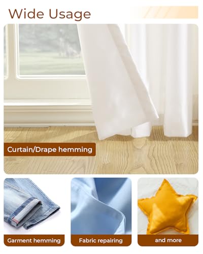 Corebes 2 Rolos de Fita Adesiva para Bainha de Ferro para Calças, 1/2