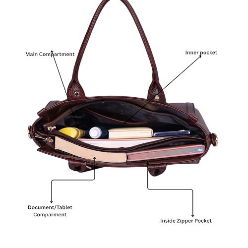 Image of DORPER MONEY HILL Durable Leather Satchel Bag for Women Genuine Handbag