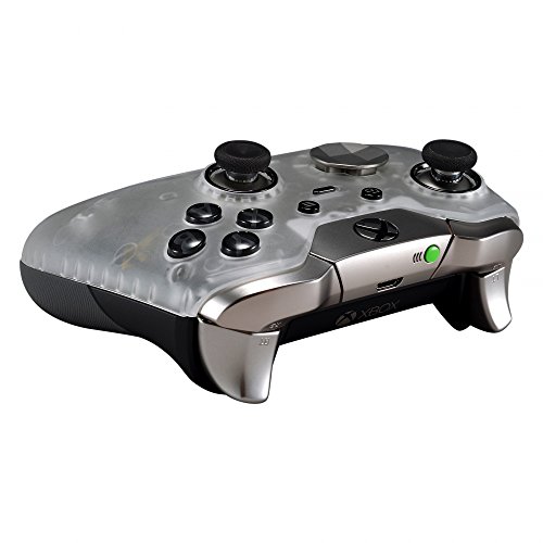 Extremerate Transparent Clear Replacement Faceplate Front Housing Shell With Thumbstick Accent Rings For Xbox One Elite Remote Controller Model 1698 - Controller Not Included #TOP5