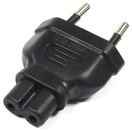 CABLEPELADO Adaptador de Enchufe IEC-60320 C7 a Bipolar | Enchufe CEE 7/16 a Euro 8 Hembra C7 | Soporta hasta 10 A, 250 V CA | Apto para Cargadores de Dispositivos Compatible con Nikon, Canon, etc.