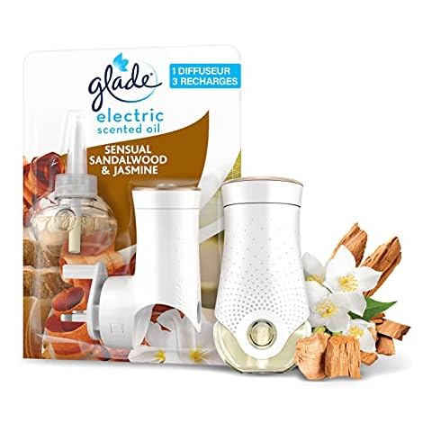 Difusor eléctrico Glade Sensual Sandalwood & Jasmine con 3 recambios de aceites esenciales Cover
