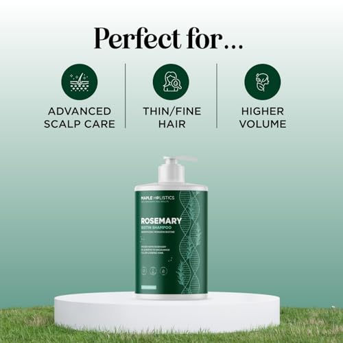 Image of Volumizing Biotin and Rosemary Shampoo - Vegan Rosemary Biotin Shampoo for Thinning Hair for Women and Men with Nourishing B Vitamins & Tea Tree Oil - Paraben Silicone & Sulfate Free (32 Fl Oz)