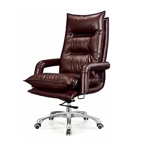 QUSYZD Silla de Trabajo para el hogar Silla de Jefe Silla Muebles de Oficina Silla de Gerente de Cuero Silla elevadora para computadora Silla giratoria Silla reclinabl,