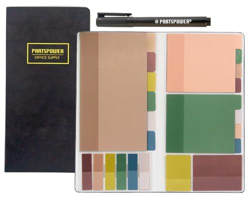 Pastel Transparent Sticky Notes, Bible Study Supplies, See Through Sticky Notes Tabs Book, 2-in-1 Clear Sticky Notes & Index Tabs Set for Reading Books Annotating Page Tabs Page Marker, Office Supply