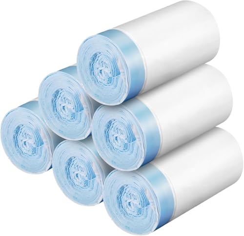 Image of Waste Bags for Self-Cleaning Cat Litter Box | Replacement Extra Large Cat Litter Box Liners, 4 Rolls Drawstring Trash Bags for Robot,(80 Count )20 x 18 Inches