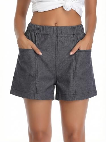 Short en jean pour femme fini les ceintures trop serrées grâce à la taille élastique - 3