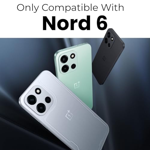 Image of RIGGEAR Shockproof Sleek Hybrid Armor 360 Rotating Magnetic Ring Stand Back Cover Case Compatible with MagSafe Accessories for OnePlus Nord 6 5G / Nord CE 6 5G (Clear PC + Black TPU Bumper)