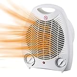 MNJR Energiesparender Heizlüfter, Heizgerät Bad 2000W, Schnellheizer mit Ventilatorfunktion, Überhitzungsschutz, 3 Modi Leise Heizgerät für Badezimmer Haus Schlafzimmer Küche (01)