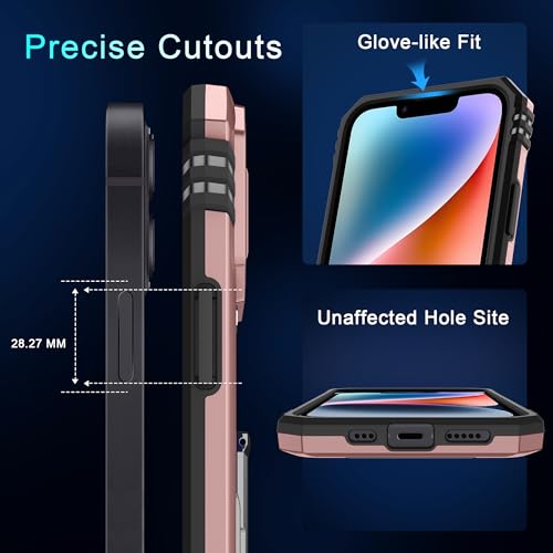 Coque de protection or iPhone 14 Plus DEERLAMN armure premium avec vitre