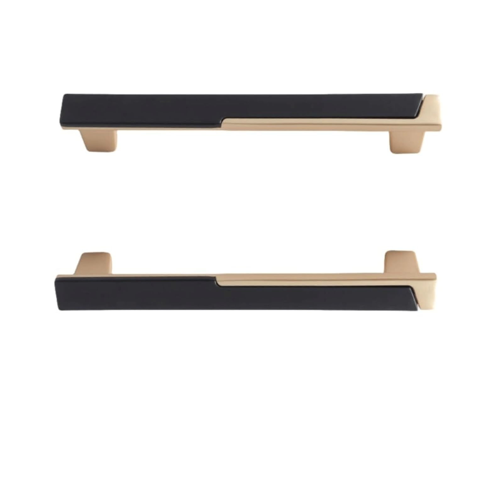 LCANALLYMS Kitchen Cabinet Handles, 2 Pack Cabinet Handles Modern Zinc Alloy Dresser Knobs Drawer Pulls for Cupboard Closet Bathroom Kitchen Hardware(Gold,128 mm)