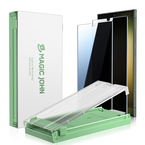 MAGIC JOHN 2 Stück für Samsung Galaxy S23 Ultra Flexibler PET Sichtschutzfolie (6 8 Zoll) 28-Grad-schutzwinkel-Einfaches Auto-Dust-Eliminierung 7H Härte Bläschenfrei Einfache Installation