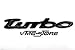 3D Turbo Emblem ABS Kunststoff mit Schaumstoff-Kleberückseite Badge von VmG-Store (Schwarz)