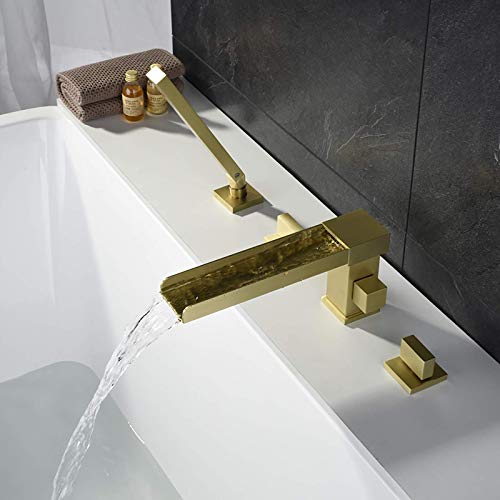 Robinet de baignoire cascade or brossé : transformez votre salle de bain - 3