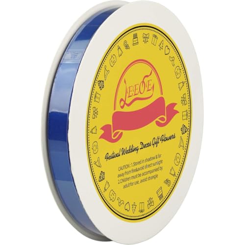 Image of Double Face Royal Blue Satin Ribbon 1 /2 inch X 50 Yards Polyester Royal Blue Ribbon for Gift Wrapping Very Suitable for Weddings Party Invitation Decorations and More