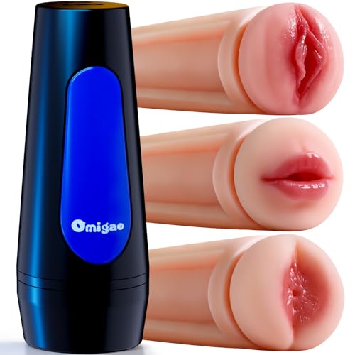 Image of Male Masturbator Adult Sex Toys Pocket Pussy Stroker, 3 Penis Cock Sleeves with Soft and Fleshy Texture, Blowjob Sex Machine with Realistic Oral Vagina Anal Doll Ass Penis Trainer for Men Masturbation