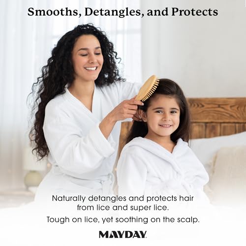 Image of MAYDAY Daily Lice Prevention Detangler Spray 8oz, Sandalwood & Mint | Leave-In, Hair & Scalp Nourishment, Non-Toxic & Pesticide-Free, Scientifically Proven Lice & Super Lice Prevention