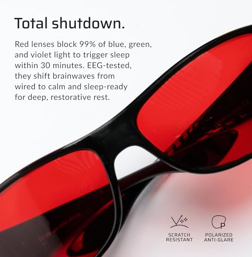 Image of TrueDark by Dave Asprey | Twilights Red Lenses Block 99% Blue, Green & Violet Light for Night Use