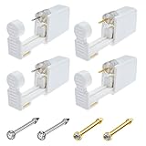 Nose Piercing Kit, 4 Pack Self Nose Piercing Gun Safety Disposable Nose Percinging Kit with Surgical Steel Nose Rings Stud Piercings Kits Nose Piercing