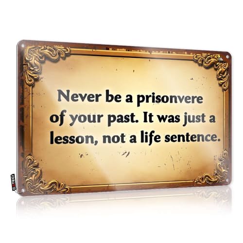 TRBW Home Bar Metal Signs Embrace Your Past, Learn From