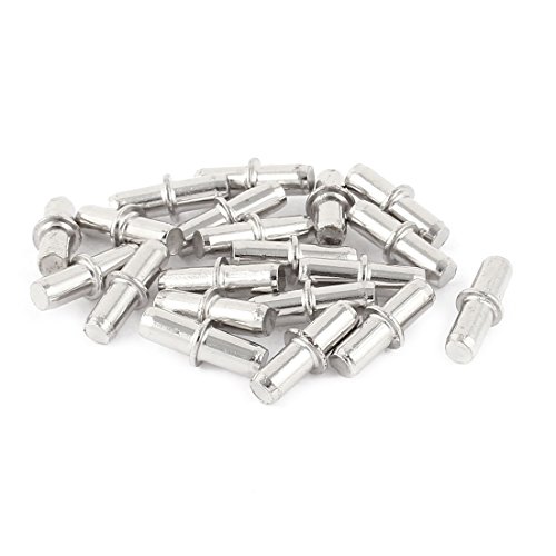 Aexit 5 mm x 19 mm de metal forma cilíndrica estante titular P-ER-NO-S de apoyo P-ER-NO-S (model: R9004VIX-4298SW) prisioneros 20 unids