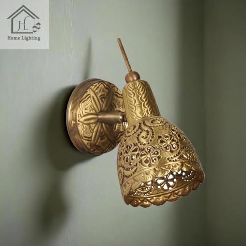 Image of Single Brass Spot Light Wall Sconce with Brasss Material for Decorative Living Room Wall Ceiling Lamp Balcony Decor and Home (Free Bulb)
