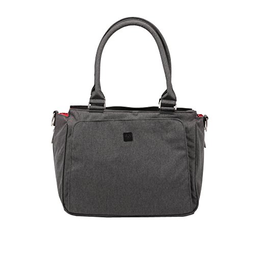 JuJuBe Be Classy Structured Multi-Functional Diaper Bag/Purse, Onyx Collection - Chrome