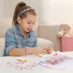 Funtopia Kit de fabrication de bracelet pour les filles, 780 Pcs 32 Types Perles pour Bracelets Colliers Bandes de tête, Kits de fabrication de bijoux avec charmes d'argile, Perles de lettre et Pearl Perle, DIY Cadeaux d'artisanat pour anniversaire, Fête, Vacances 32 Styles de perles colorées