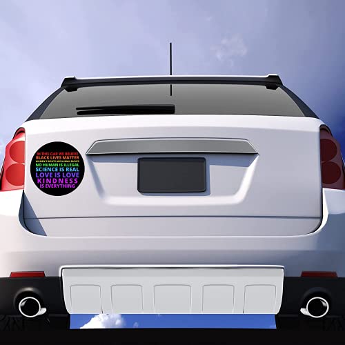In This Car We Believe Magnet, Spread Kindness Diversity And Inclusivity Magnetic Decals For Cars, Inspirational Equality Quotes, 5.5 Inches #TOP2