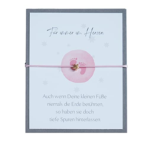 Armband Sternenkind, Fehlgeburt, Andenken, Erinnerungsarmband, Schutzengel, stille Geburt, Schmuckkarte