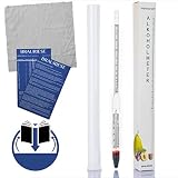  Brauriese Premium - Juego de alcoholímetro - Husillo de Alcohol con Cilindro de plástico y práctico paño de Microfibra - Juego Todo en uno - Alcoholímetro - E-Book Viene por Correo electrónico