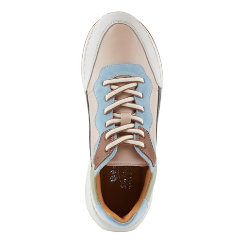 Spring Step Women's Booker Sneakers with Premium Leathers, Geometric Pattern, and Removable Insoles4