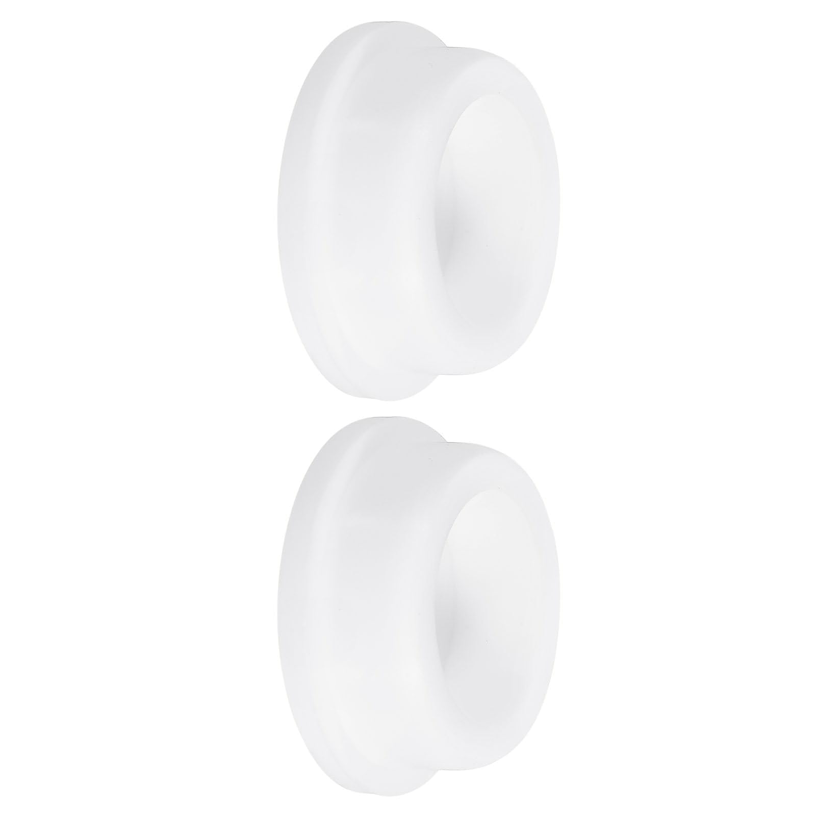 TA-VIGOR Silicone Hole Plug, Waterproof Rubber Stoppers Button Plugs, Round Bungs Hole Sealing Cover Tube Pipe End Caps for 38mm / 1.50" Holes Bottle Pipes, White 2 pcs