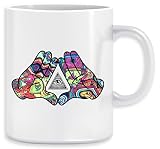 Trippy Illuminati Mains Diamant Tasse Ceramic Mug Cup
