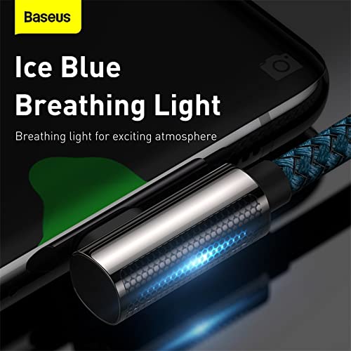 Image of Baseus Legend Series Elbow Fast Charging Compatible Data Cable USB Type-C to Type-C | Right Angle 90 Degree Cable |100W 2m Blue