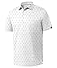 ZITY Mens Print Polo Shirts Short Sleeve Moisture Wicking Shirts for Men Golf Tennis Daily Casual Collared T-Shirt Golf tee Large