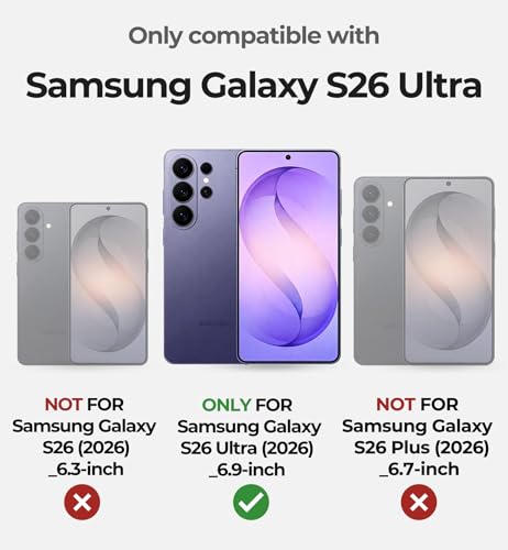 Image of Dexnor for Samsung Galaxy S26 Ultra Case with Camera Cover & Adjustable Kickstand & Screen Protector, Compatible with MagSafe, Rugged Shockproof Bumper Cases Magnetic Protective Cover(2026),Peony Pink