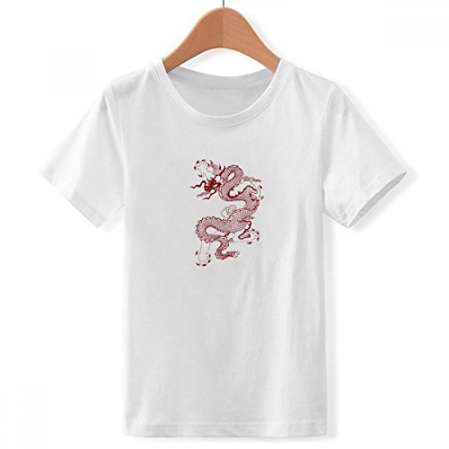 T-shirt dragon chinois garçon XL : fini les vêtements blancs basiques et ternes