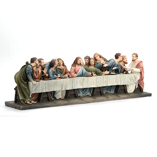 Escultura Pintada La Última Cena 28.75 pulgadas miniatura 6